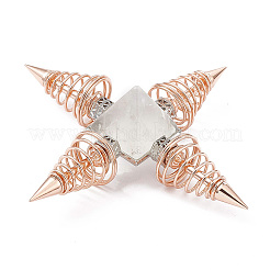 Rose Gold Brass Spritual Energy Generator&nbsp;DJEW-P003-01RG-05