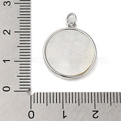 Rack Plating Brass & Cubic Zirconia Shell Pendants&nbsp;KK-S372-20P