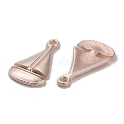 合金ペンダント  帆船  カドミウムフリー＆鉛フリー  ローズゴールド  23x13x2mm  穴：1.5mm  約870個/1000g&nbsp;TIBEP-Q076-042RG-RS