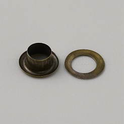 真鍮製バッグ材料アイレットリングパーツ  製袋用  フラットラウンド  アンティークブロンズ  1.05x0.5cm  内径：0.6のCM&nbsp;KK-WH0079-91AB