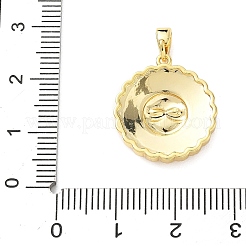真鍮チャーム  太陽のチャーム  18KGP本金メッキ  20x18x3.5mm  穴：5x2.8mm&nbsp;KK-F914-01G