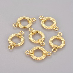 合金リンクコネクター  鉛フリー及びカドミウムフリー  リング  ゴールドカラー  27x17x5mm  穴：2.5mm&nbsp;X-EA9823Y-G