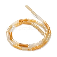 天然石トパーズ翡翠ビーズ連売り  コラム  13~14x4mm  穴：1.2mm  約29~30個/連  15.16''~15.75''（38.5~40センチメートル）&nbsp;G-F247-44
