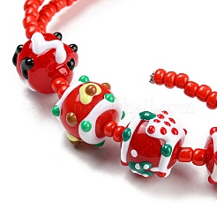 Hand Painted Acrylic with Enamel Beads&nbsp;MACR-K354-12