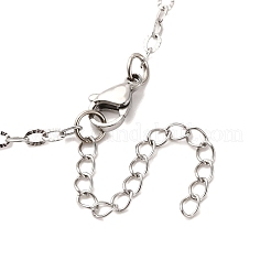 2.5MM 304 Stainless Steel Textured Cable Chain Necklaces&nbsp;NJEW-JN05491-02