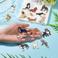 17Pcs 17 Styles Alloy Enamel Pendants&nbsp;ENAM-TA0010-79