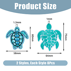 16Pcs 2 Style Polyester Computerized Embroidery Iron on/Sew on Patches&nbsp;PATC-DC0001-01