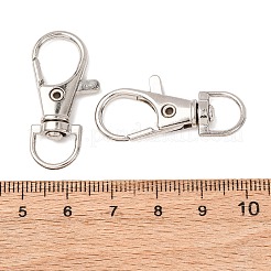 合金製回転式ナスカンカニカン  スイベルスナップフック  プラチナ  35x16mm  穴：8.5mm&nbsp;E168