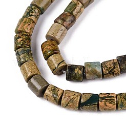 天然のバーダイト石ビーズ連売り  コラム  4~4.5x4.5~5mm  穴：1mm  約88~91個/連  15.16~15.35''（38.5~39センチメートル）&nbsp;G-T141-89B