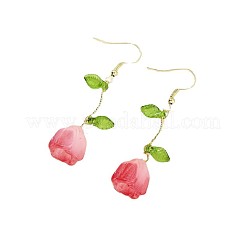 Zinc Alloy Resin Dangle Earrings&nbsp;WGB934E-01