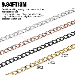 3mアルミツイストカーブチェーン  ダイヤモンドカットチェーン  溶接されていない  多面カット  銀  10x6.5x1.8mm&nbsp;CHA-YW0001-04S