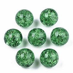 Transparent Crackle Acrylic Round Beads Strands&nbsp;X-CCG-R002-12mm-08