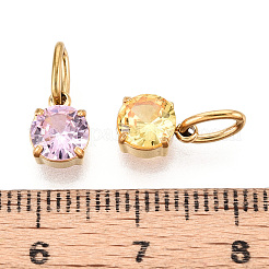 Ion Plating(IP) 304 Stainless Steel Rhinestone Pendants&nbsp;STAS-A104-15G