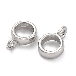 真鍮チューブベイル  カドミウムフリー＆ニッケルフリー＆鉛フリー  プラチナ  9x6x2mm  穴：1.6mm  内径：4.2mm&nbsp;KK-H513-02P