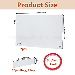 2Pcs Rectangle Acrylic Nail Art Display Board&nbsp;MRMJ-FH0001-62