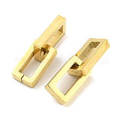 PVD真空メッキ304ステンレスペンダント  長方形チャーム  18KGP本金メッキ  22mm&nbsp;STAS-L278-049G