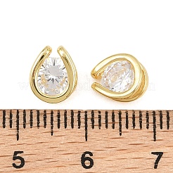 Brass Micro Pave Cubic Zirconia Pendants&nbsp;CU-CBAFB7D-07G