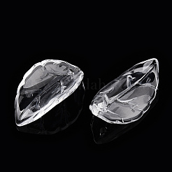 透明なガラスの花びらビーズ  紅葉  透明  22.5x12.5x5mm  穴：1.2~1.4mm  約980~1000個/セット&nbsp;GLAA-N001-20