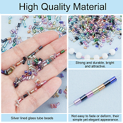 80g 8色ガラスラッパビーズ  銀並ぶ  ミックスカラー  3.8~5x2~2.3mm  10 G /カラー&nbsp;GLAA-PH0003-71