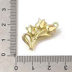 合金ペンダント  ライトゴールドチャーム  花  24x13.5x6mm  穴：1.6mm&nbsp;FIND-Z067-05G-05