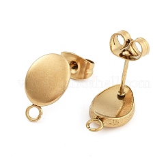 Ion Plating(IP) 304 Stainless Steel Stud Earring Findings&nbsp;STAS-I071-18G