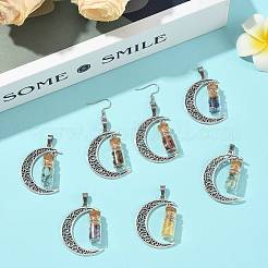 7Pcs Moon Alloy Pendants&nbsp;PALLOY-FS00069
