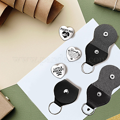 Heart Double-Sided Engraved Stainless Steel Commemorative Decision Maker Coin Set&nbsp;AJEW-GL0002-02A