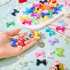 60Pcs 15 Colors AB Color Plated Acrylic Beads&nbsp;CRES-TA0001-56