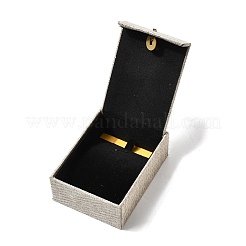 Wood Covered with Linen Cloth Pendant Necklace Boxes&nbsp;OBOX-XCP0001-04