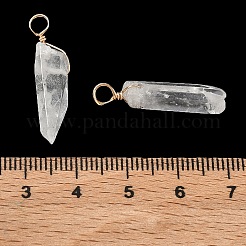 30Pcs Natural Quartz Crystal Pendants&nbsp;PALLOY-GA00039