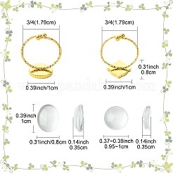 4Pcs 2 Styles 304 Stainless Steel Open Cuff Ring Findings&nbsp;STAS-YW0002-77