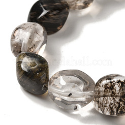 Glass Imitation Rutilated Quartz Beads Strands&nbsp;G-B078-D30-04