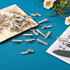 304ステンレス鋼折りたたみ式カシメエンドパーツ子  コラム  ステンレス鋼色  24.5x5.5x7mm&nbsp;CD-TAC0006-02P