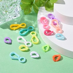 アクリルバッグストラップのDIYキット  160個入り8色不透明アクリルリンキングリング  100個10色プラスチックカニカン  ミックスカラー  19x13x4mm  内径：5x9mm  10個/カラー&nbsp;DIY-PH0002-71