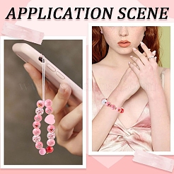 Valentine's Day 60Pcs Element Printed Wood Beads&nbsp;WOOD-YW0001-91