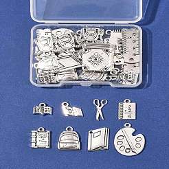 36Pcs 12 Style Tibetan Style Alloy Pendants for Teachers' Day&nbsp;TIBE-FS0003-28