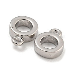 ラックメッキ真鍮チューブベイル  長持ちメッキ  カドミウムフリー＆鉛フリー  プラチナ  11.5x8x3mm  穴：1.4mm  内径：4.5mm&nbsp;KK-I718-08P-A