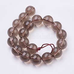 スモーキークォーツビーズ連売り  ラウンド  8mm  穴：1mm&nbsp;X-G-C076-8mm-4