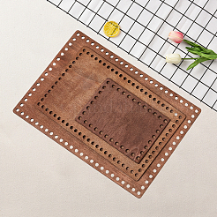 DIYかぎ針編みバスケット作り用合板バスケット底材 3個 3サイズ  キャメル  150~300x99~200x2.5mm  穴：6mm  1個/サイズ&nbsp;DIY-WH20007-254