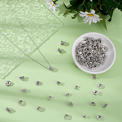100Pcs 6 Styles Tibetan Style Alloy Lotus Double Sided Bead Caps&nbsp;TIBEB-ME0001-17