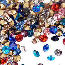Pointed Back Glass Rhinestone Cabochons&nbsp;RGLA-YS0001-04A