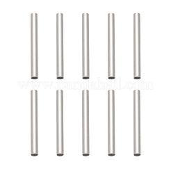 変色しにくい304ステンレススチールチューブビーズ  ステンレス鋼色  30x3mm  穴：2.7mm&nbsp;STAS-G071-35P