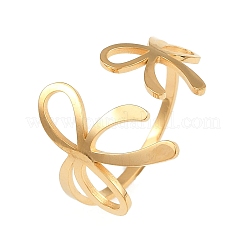 304 Stainless Steel Open Cuff Rings for Women&nbsp;LS-RJEW-K302-01G