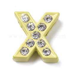 Alloy Rhinestone Slide Charms&nbsp;PALLOY-WH0070-22X
