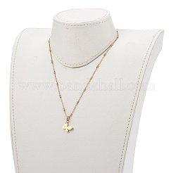 304 Stainless Steel Butterfly Pendant Necklaces&nbsp;NJEW-JN03351-04