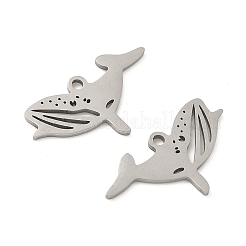 ステンレスペンダント201個  クジラ  11x19.5x1mm  穴：1.4mm&nbsp;STAS-P428-04A-P
