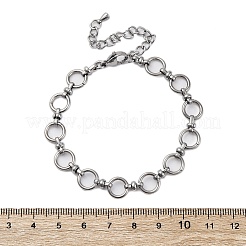 304 Stainless Steel Ring Link Chain Bracelets for Men Women&nbsp;BJEW-G725-10P