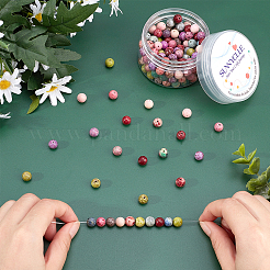 200Pcs DIY Natural Crazy Agate Beaded Stretch Bracelet Making Kits&nbsp;DIY-SC0014-75