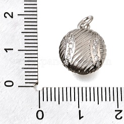 Brass Micro Pave Clear Cubic Zirconia Charms&nbsp;CU-CBAEEA8-27P