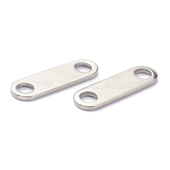 変色しにくい201ステンレススチールリンクコネクター  オーバル  ステンレス鋼色  9x30x2mm  穴：5mm&nbsp;STAS-P287-05P